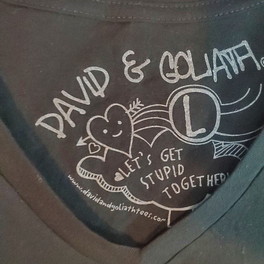 Santa Is My Sugar Daddy" David + Goliath Women's Large Black Shirt New Tags - Picture 3 of 5